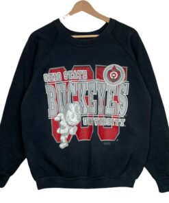 90s Ohio State Buckeyes NCAA Sweatshirt Black Red