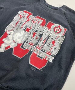 90s Ohio State Buckeyes NCAA Sweatshirt Black Red