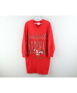 90s Womens One Size University Of Louisville Spell Out Sweatshirt Dress Usa, Womens University Of Louisville Dress, Womens Sweatshirt