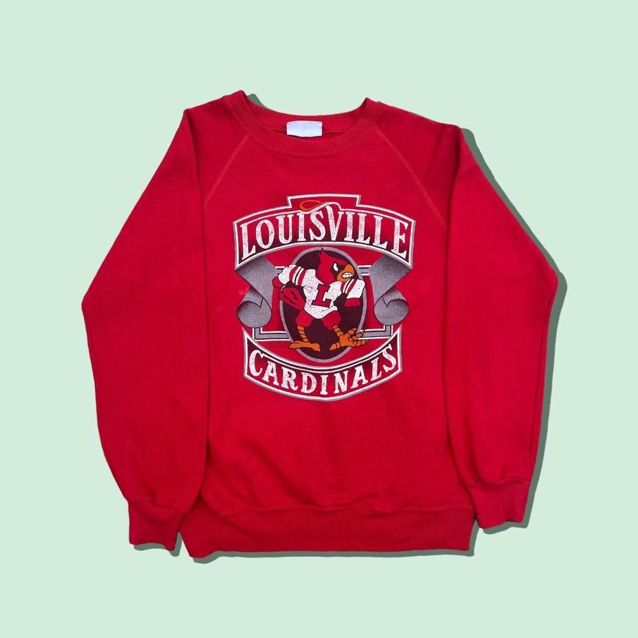American College Sweatshirt Louisville Cardinals University Football Fan Shirt Gifts for NCAA Fans