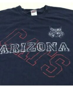 Arizona Wildcats Shirt Size S-XXL Blue Short Sleeve Tee Adult Relaxed Men UofA