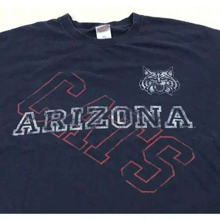 Arizona Wildcats Shirt Size S-XXL Blue Short Sleeve Tee Adult Relaxed Men UofA
