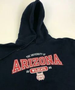 Arizona Wildcats Sweater Hoodie Blue Red Pullover Long Sleeve Russell