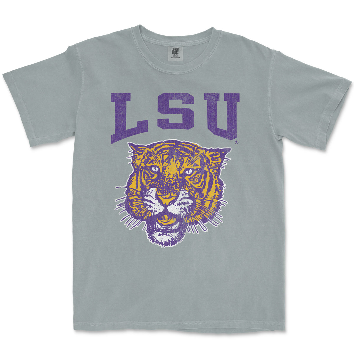 B&B Dry Goods LSU Tigers 78 Tiger Arch Garment Dyed T-Shirt