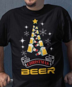 Beer Christmas Tree Shirt Merry Christmas Beer Lovers