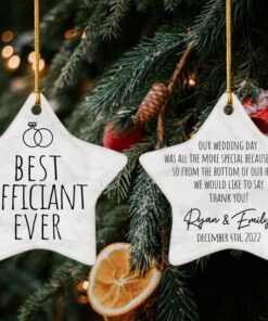 Best Officiant Ever Ceramic Ornament, Funny Wedding Officiant Wedding Crew Gift, Wedding Party Ornament With Sayings, Officiant Gift Idea