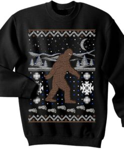 Bigfoot Ugly Christmas Sweater, Sasquatch, Forest, Yeti, Myth, Legend, Funny