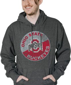 Blue 84 Men's Ohio State Buckeyes Hoodie Vintage Cap Dark Heather