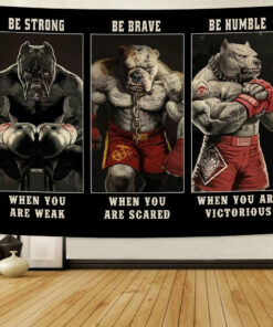 Bulldog Boxing Banner Flag Tapestry