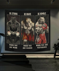 Bulldog Boxing Banner Flag Tapestry