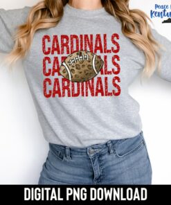 Cardinals, Football | PNG Design Digital Download, Sublimation