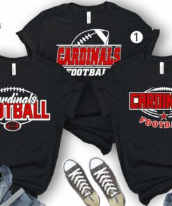 Cardinals Football T-Shirt, Personalized Football shirt, Cardinals , Football,T-Shirt,Shirt, School Spirit, Gift for Football, Mom, Dad