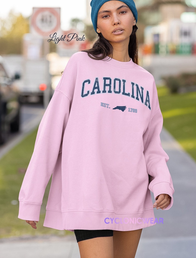 Carolina College Sweatshirt, Vintage Carolina Sweatshirt, Carolina Fan Crewneck, Distressed Carolina Sweatshirt, Carolina Student gift