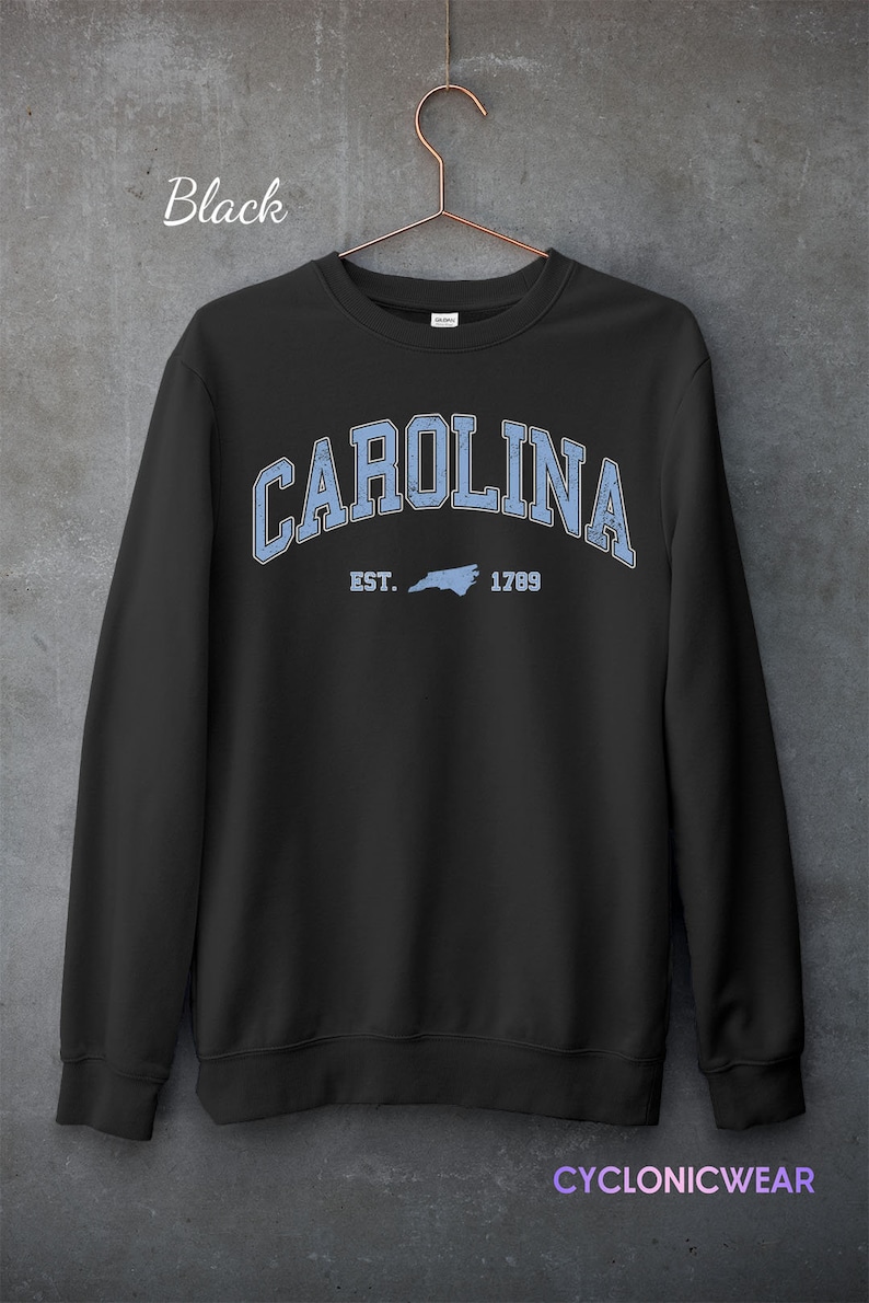 Carolina College Sweatshirt, Vintage Carolina Sweatshirt, Carolina Fan Crewneck, Distressed Carolina Sweatshirt, Carolina Student gift