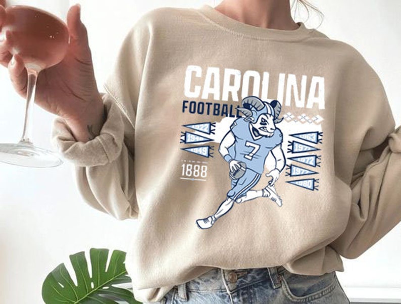 Carolina Football UNC Tar Heels Sweatshirt, North Carolina Sweatshirt, North Carolina Shirt, Gift for Fan, NCAA Carolina, Carolina Fan gift