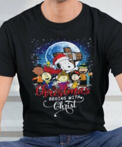 Christmas Begins With Christ Shirt Snoopy