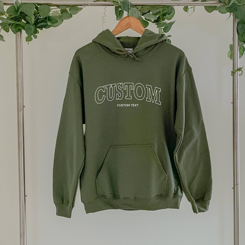 Custom Name College Letters Oversized Hoodie