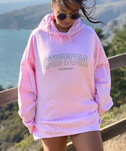 Custom Name College Letters Oversized Hoodie
