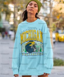 Custom Your City, Vintage University of Michigan 1879 Crewneck Sweatshirt, Football Michigan Shirt, Michigan Fan Crewneck Shirt, Michigan