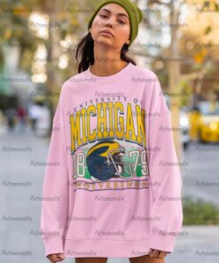 Custom Your City, Vintage University of Michigan 1879 Crewneck Sweatshirt, Football Michigan Shirt, Michigan Fan Crewneck Shirt, Michigan