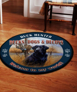 Duck Hunter Welcome Round Rug, Carpet