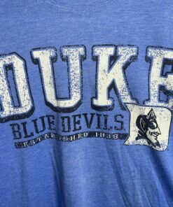 Duke Blue Devils T Shirt Basketball Mens Size Small Vintage Distressed