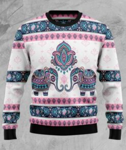 Elephant Mandala Ugly Christmas Sweater, All Over Print Sweatshirt, Ugly Sweater, Christmas Sweaters, Hoodie, Sweater
