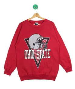 FOOTBALL! Ohio State Buckeyes Football Sweatshirt Red Colour Nice Design