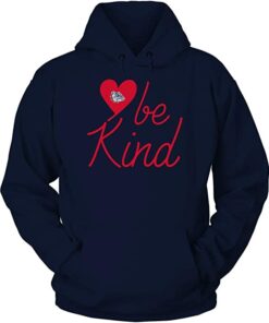 FanPrint Gonzaga Bulldogs Be Kind Heart University Team Logo Gift Shirt for Fans Gifts for Fans