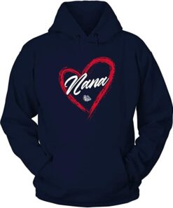 FanPrint Gonzaga Bulldogs Heart Shape Nana University Team Logo Gift Shirt Gifts for Fans
