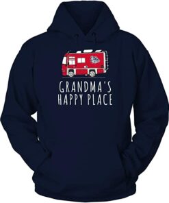 FanPrint Gonzaga Bulldogs Hoodie, Camping Grandma's Happy Place Team Hoodie