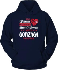 FanPrint Gonzaga Bulldogs Hoodie, Real Women, Smart Women Watch Basketball