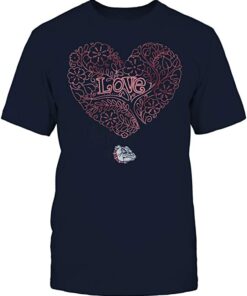 FanPrint Gonzaga Bulldogs, Love Tree Heart Galaxy Gift Shirt