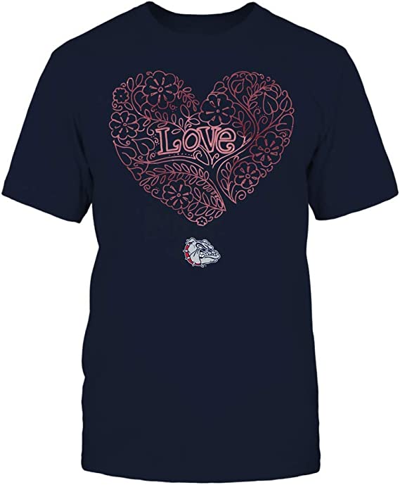 FanPrint Gonzaga Bulldogs, Love Tree Heart Galaxy Gift Shirt