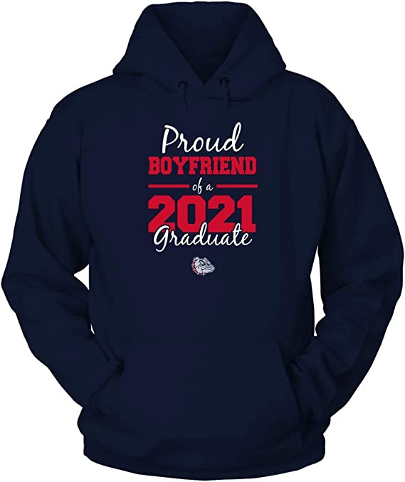 FanPrint Gonzaga Bulldogs, Proud Boyfriend, 2021 Graduation Gift Shirt for Fans