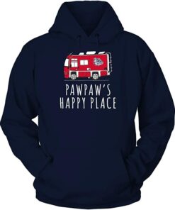 FanPrint Gonzaga Bulldogs Shirt, Camping Pawpaw's Happy Place Team Gifts for Fans