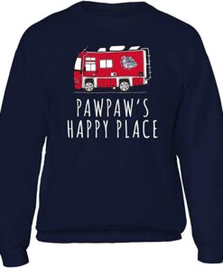 FanPrint Gonzaga Bulldogs Shirt, Camping Pawpaw's Happy Place Team Gifts for Fans