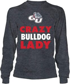 FanPrint Gonzaga Bulldogs Shirt, Crazy Lady Longsleeve Gifts for Fans