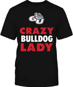 FanPrint Gonzaga Bulldogs Shirt, Crazy Lady Men's