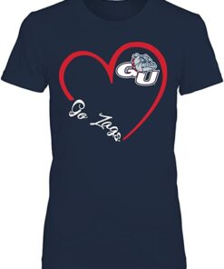 FanPrint Gonzaga Bulldogs Shirt, Heart