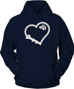FanPrint Gonzaga Bulldogs Shirt, Heart, Gonzaga
