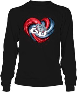 FanPrint Gonzaga Bulldogs Shirt, Hurricane Heart
