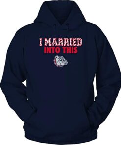 FanPrint Gonzaga Bulldogs Shirt, I Married Into This, Leopard Pattern