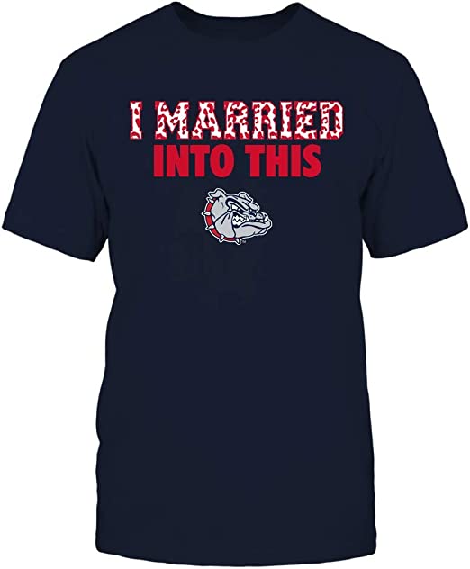 FanPrint Gonzaga Bulldogs Shirt, I Married Into This, Leopard Pattern