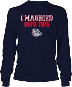 FanPrint Gonzaga Bulldogs Shirt, I Married Into This, Leopard Pattern