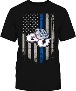 FanPrint Gonzaga Bulldogs Shirt, Thin Blue Line Gifts for Fans