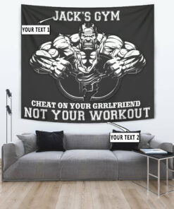 Fitness Home Gym Decor, Cheat on Your GirlFriend Motivational Banner Flag Tapestry