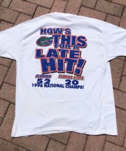 Florida Gators Made In Usa Vintage 1996 Florida Gators Tee Shirt 90S Single Stitch Late Hit