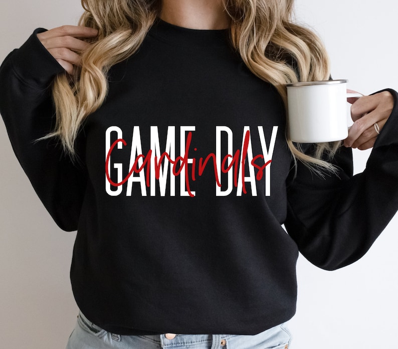 Game Day Cardinals Sweatshirt, Game Day Sweatshirt, Cardinals Sweatshirt, Football Sweatshirt, Football Crewneck