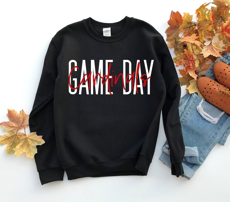 Game Day Cardinals Sweatshirt, Game Day Sweatshirt, Cardinals Sweatshirt, Football Sweatshirt, Football Crewneck